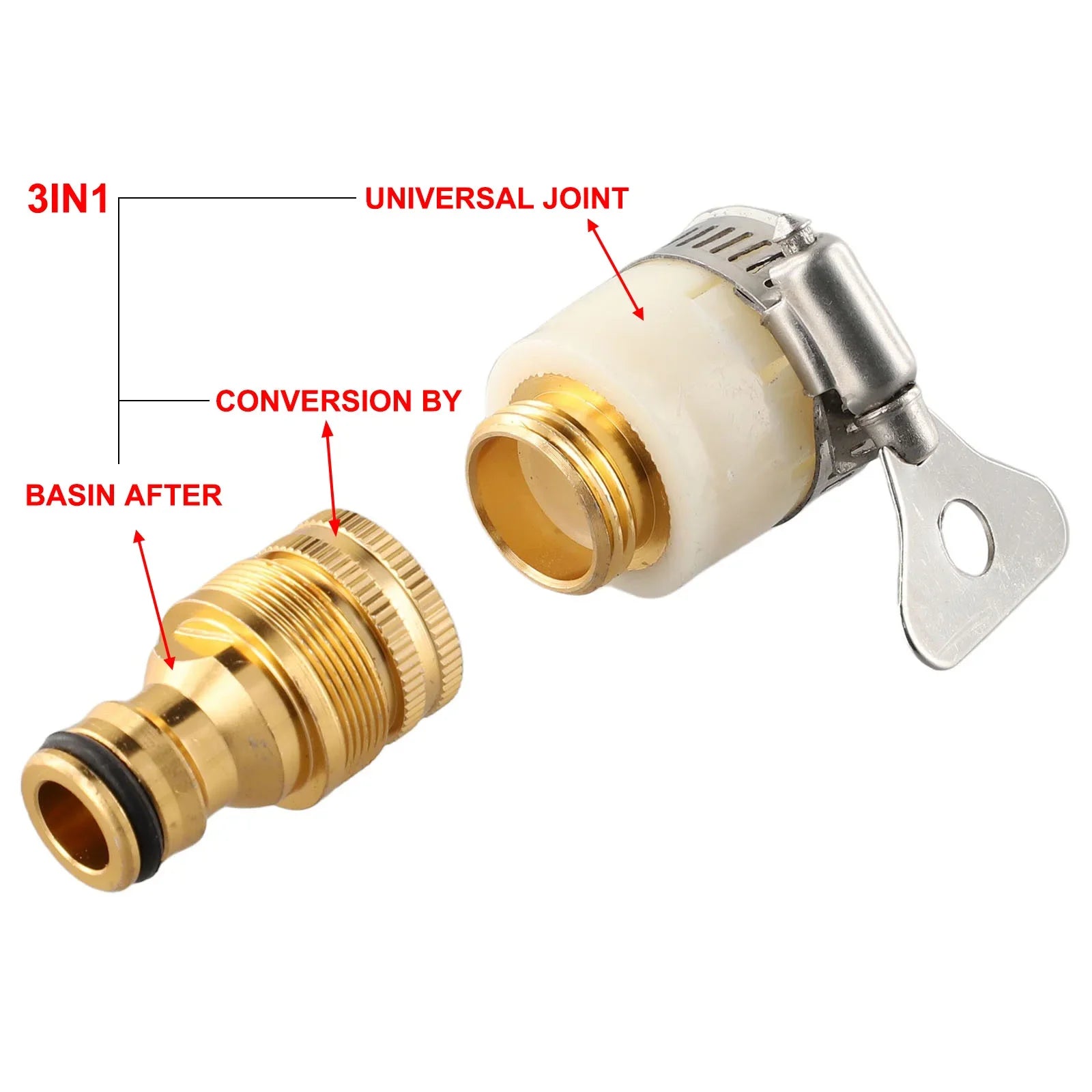 15–23mm Universal Faucet Tap Adapter for Garden Hose & Home