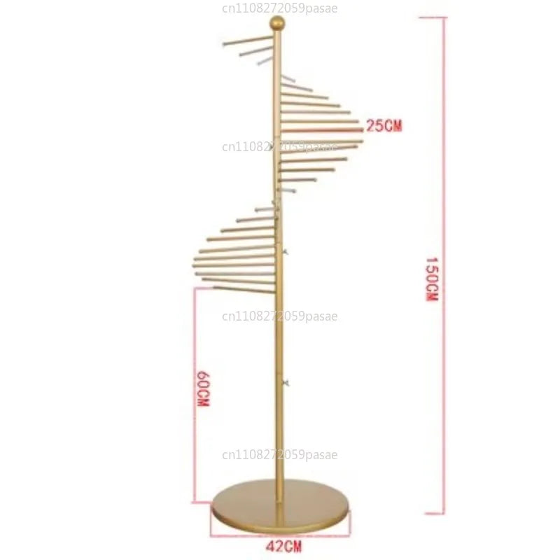 Floor Standing Scarf, Belt & Bag Display Rack – Wrought Iron