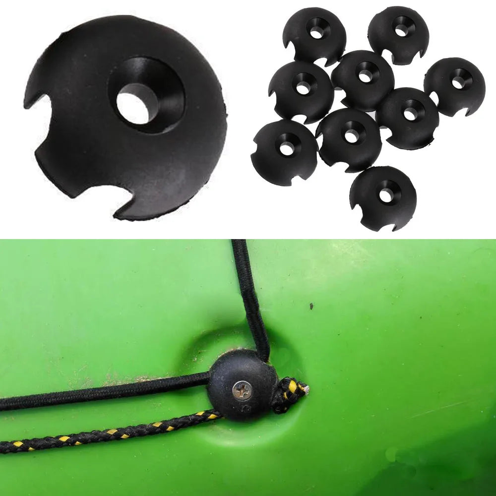10PC Canoe Kayak Plastic Deck Line Guide Slotted Round Kayak Deck Line Guide For Boat Kayak Out Fitting Deck Sailing Rigging Oasis Select 10 Pieces