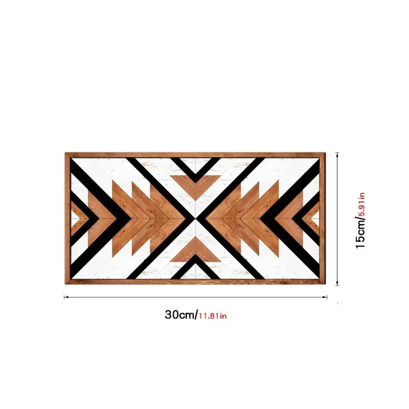 Wall Stickers Wooden Frame Paintings Nordic Style Geometric Patterns Living Room Bedroom Study Decoration Oasis Select MZ452-S
