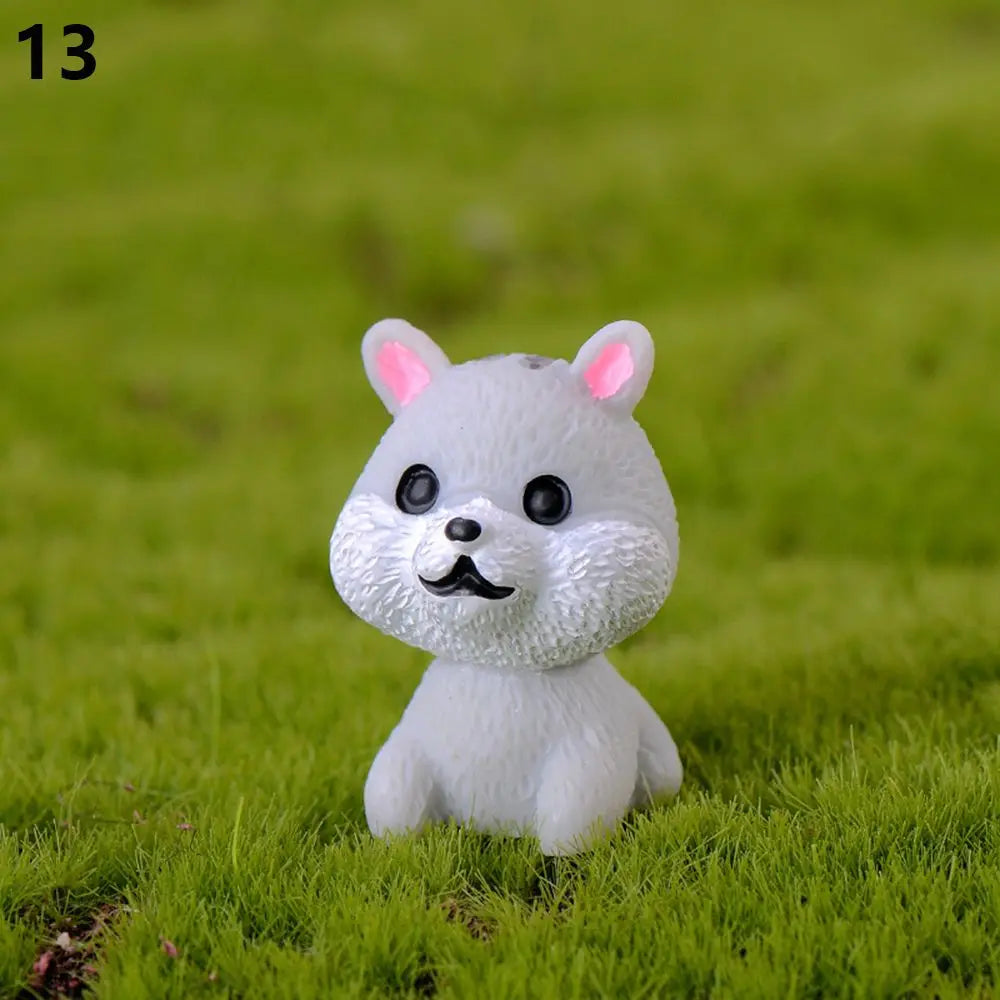 Mini White Bear Polar Bear Figurines Simulation Home Micro Landscape Garden Miniatures Animal Home Decor Accessories Oasis Select type 13