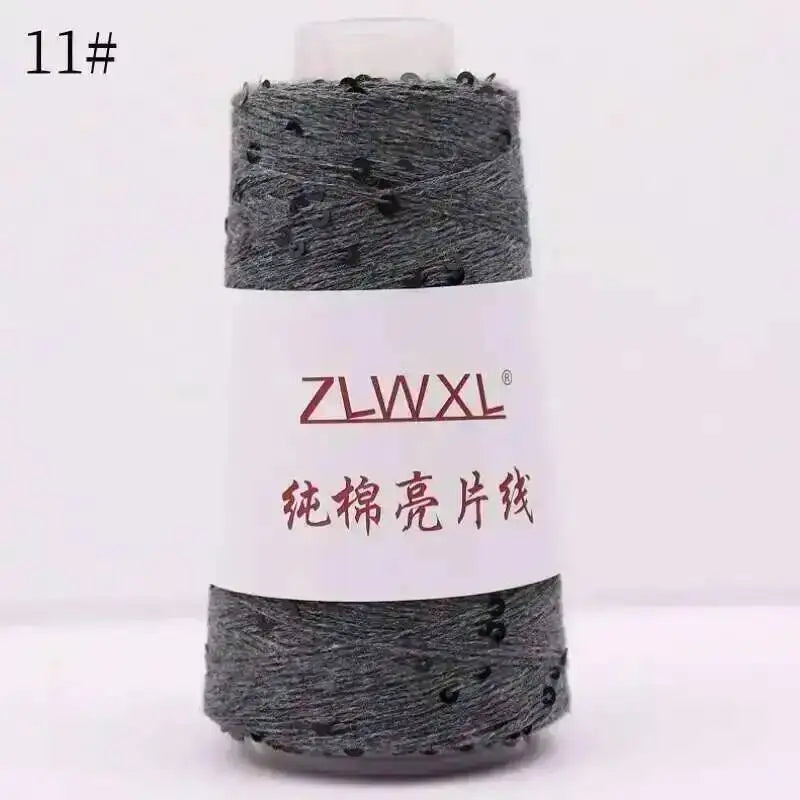 Sequin Cotton Yarn DIY Knitted Decoration Hand Crochet 400M