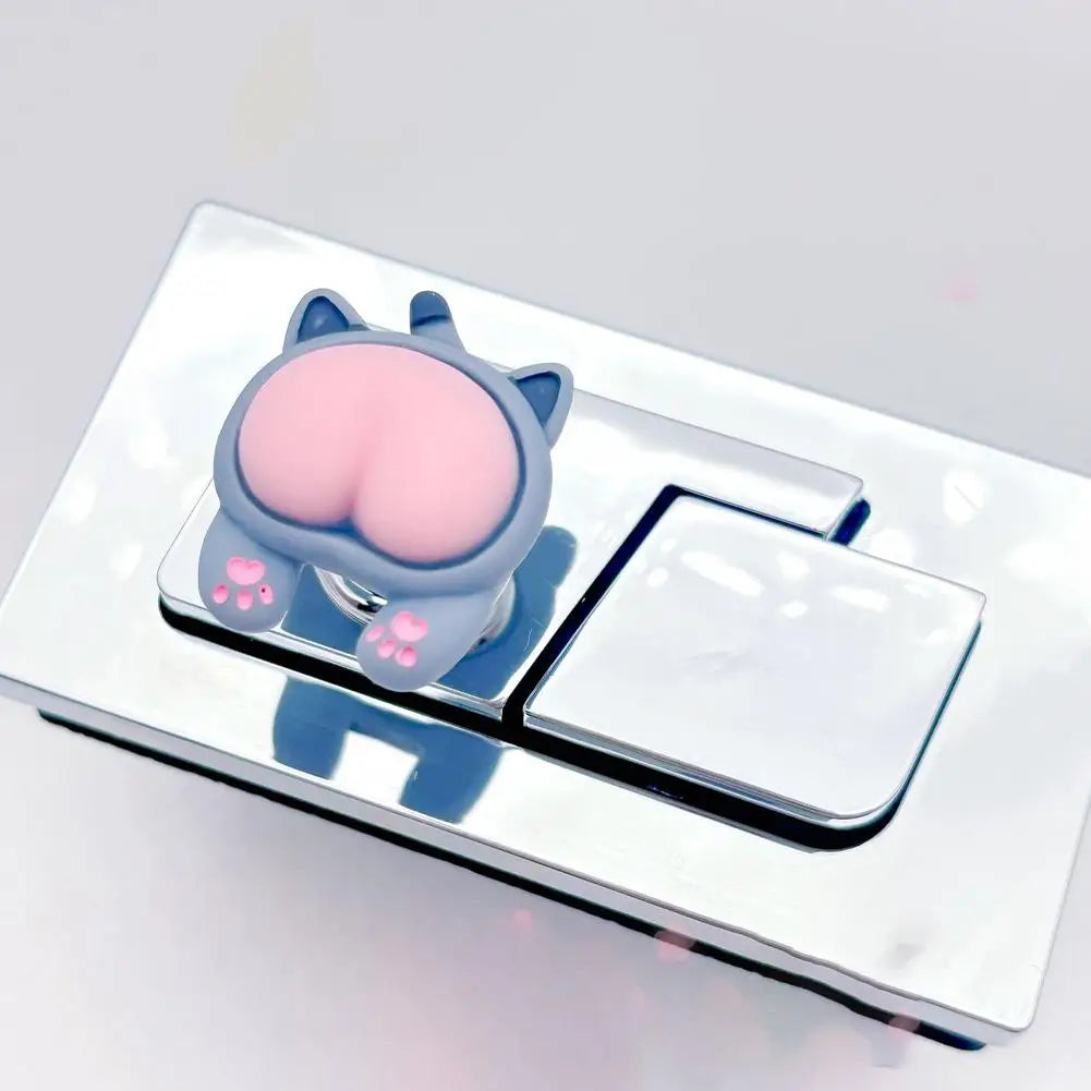 Funny Animal Toilet Flush Button Assistant Silicone Cartoon Button Presser Helper for Long Nails Bathroom Decor Oasis Select