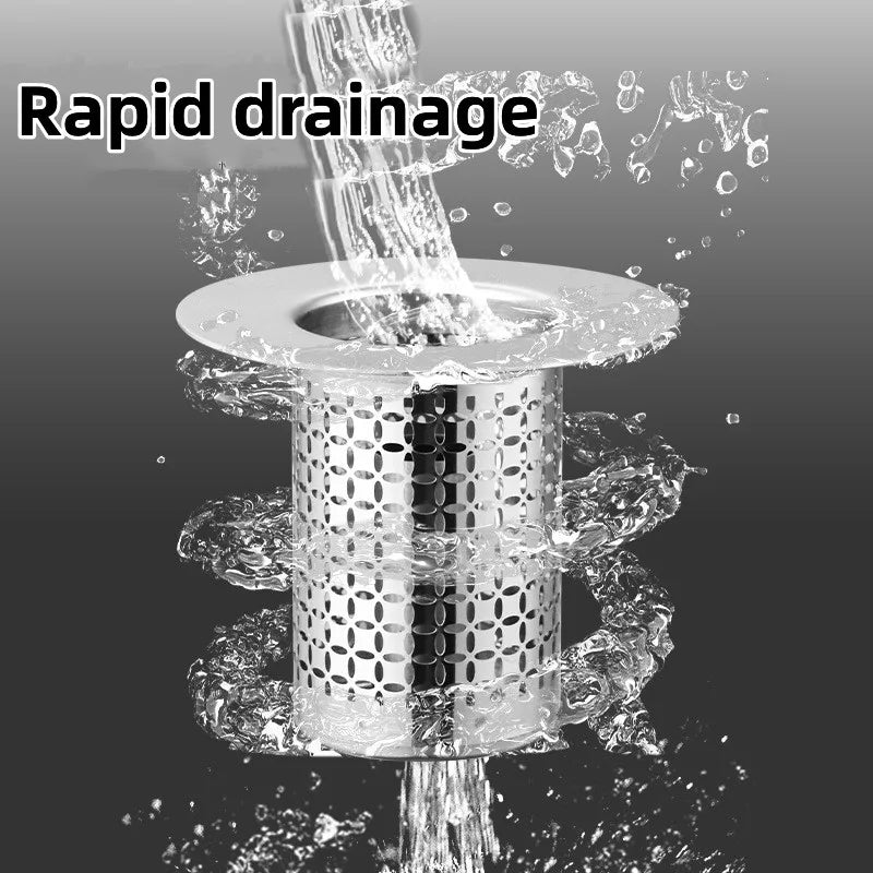 Stainless Steel Floor Drain Filter Pop-Up Bounce Core Basin Stopper Washbasin Plug Anti Odor Hair Catcher Shower Sink Strainer Oasis Select