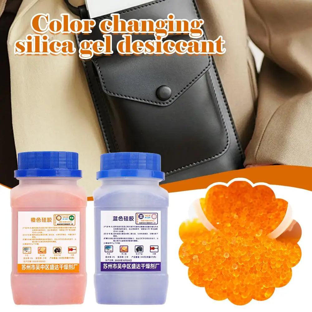 Color Changing Silica Gel Desiccant – Reusable Moisture Absorber