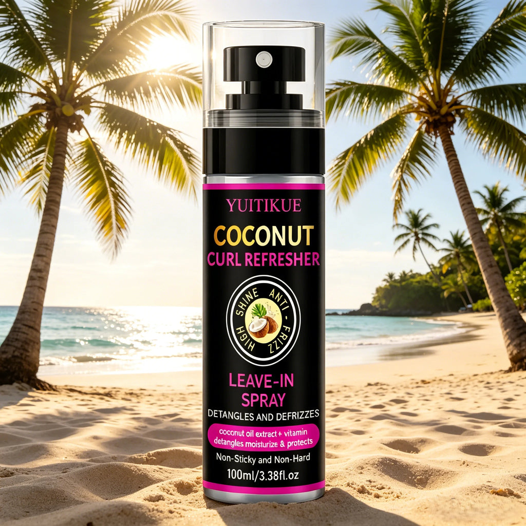 YUITIKUE Coconut Curl Refresher Spray – Detangle & Defrizz