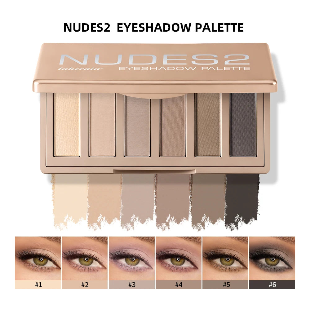 Eyeshadow Palette With Brush Set Long-Lasting Rich Pigment Natural Shades Matte Nudes Eyeshadow Powder Palette Women's Makeup Oasis Select Eyeshadow Palette