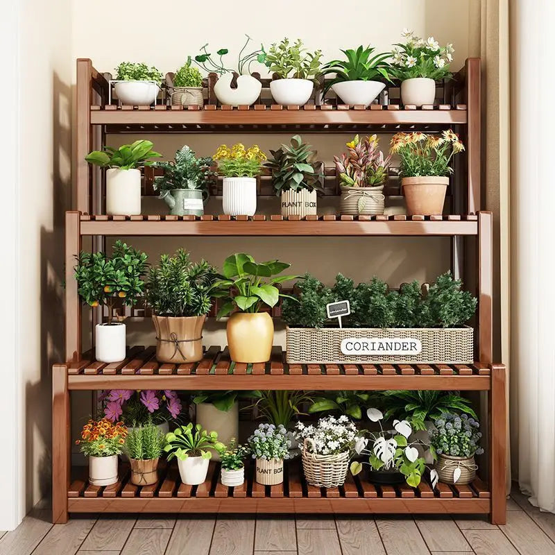 Floor-to-ceiling new stepped movable multi-layer flower pot shelf Oasis Select