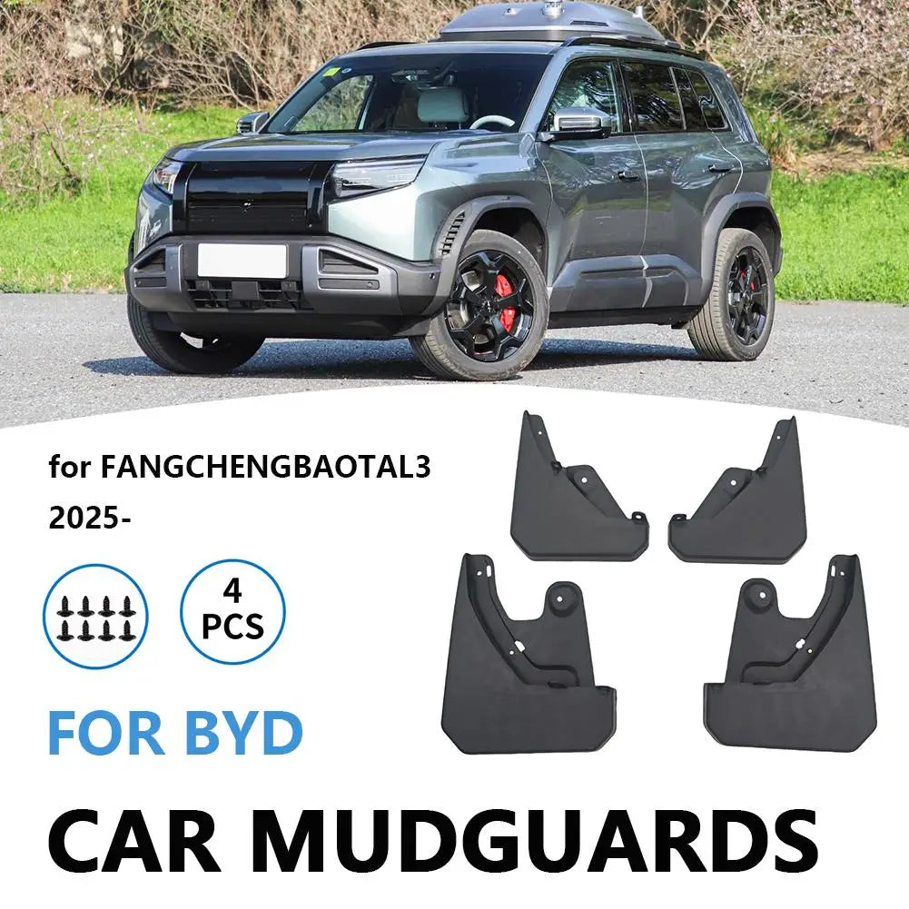 BYD Leopard Titanium 3 2025 Mud Flaps – Front & Rear Set of 4 Mud Flap Set Oasis Select