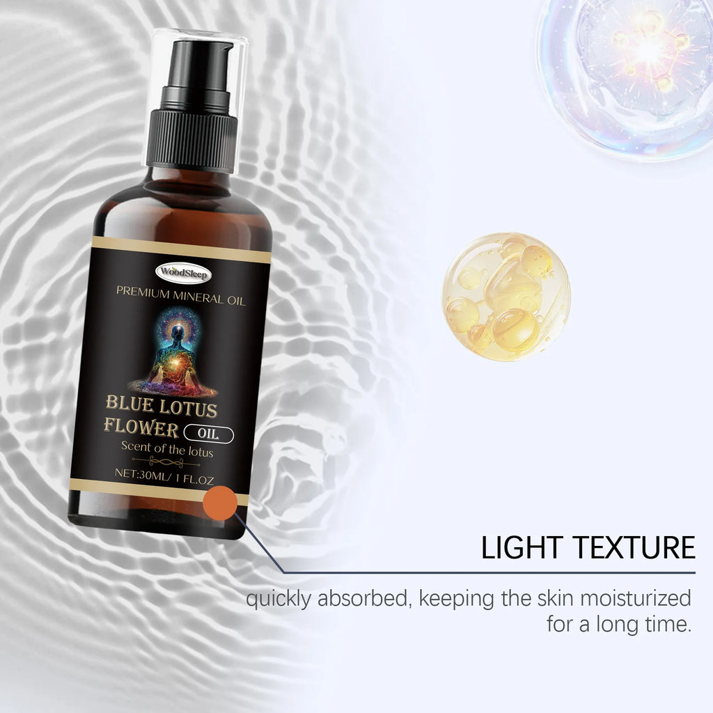 WOODSLEEP Blue Lotus Essential Massage Oil – Hair, Nail & Body Aromatherapy Massage Oil Oasis Select