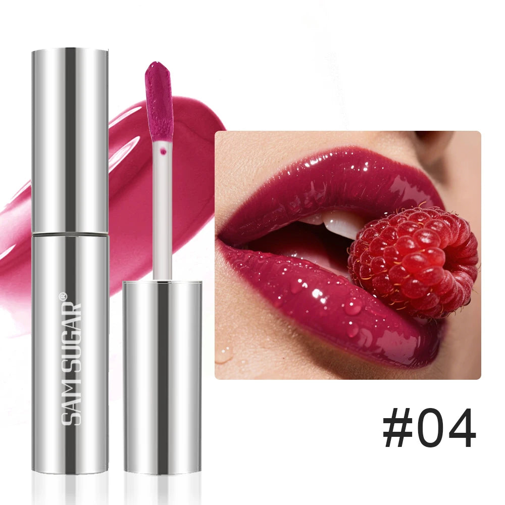 SAM SUGAR Mirror Lip Gloss – Waterproof Long-Lasting Raspberry