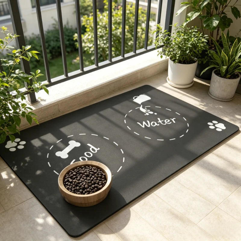 Pet Feeding Mat-Absorbent Dog Mat for Food and Water Bowl-No Stains Quick Dry Dog Water Dispenser Mat-Dog Feeding Supplies Oasis Select