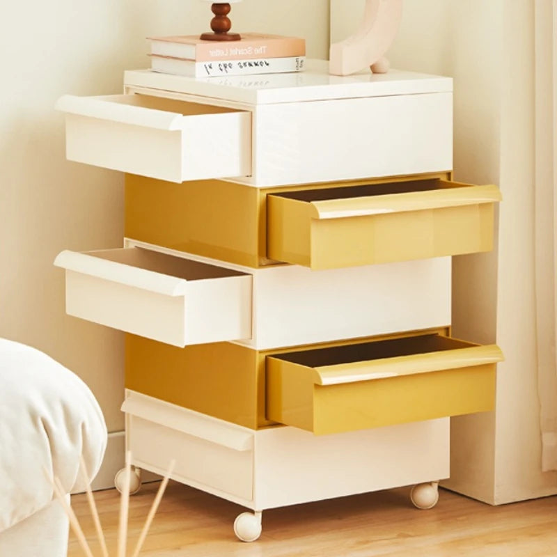 Removable panda cabinet medieval bedside table ins plastic multi-layer storage cabinet bedroom simple locker Oasis Select