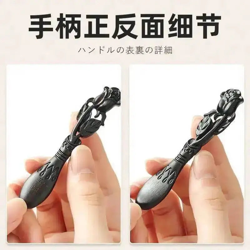 Rose Crochet Hook Throwing Needle Ebony Crochet Hook Black Sandalwood Needle Handmade DIY Doll Yarn Weaving Needles Oasis Select