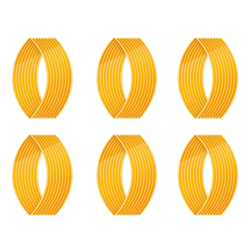 1-6set Wheel Sticker Reflective Rim Stripe Tape Bike Motorcycle Stickers For Honda For Kawasaki Z750 Z800 For YAMAHA MT07 MT09 Oasis Select Gold-6set