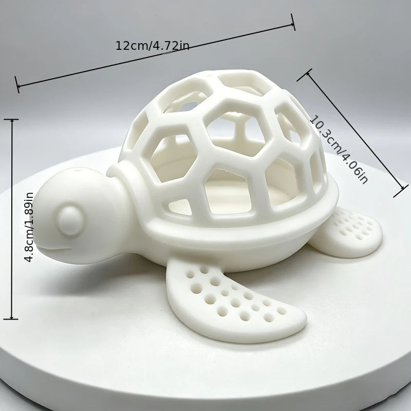 Turtle Shape Aquarium Hideout Cave Honeycomb Hollow Shelter Fish Shrimp Breeding House Fish Tank Landscape Decoration Ornament Oasis Select WHITE