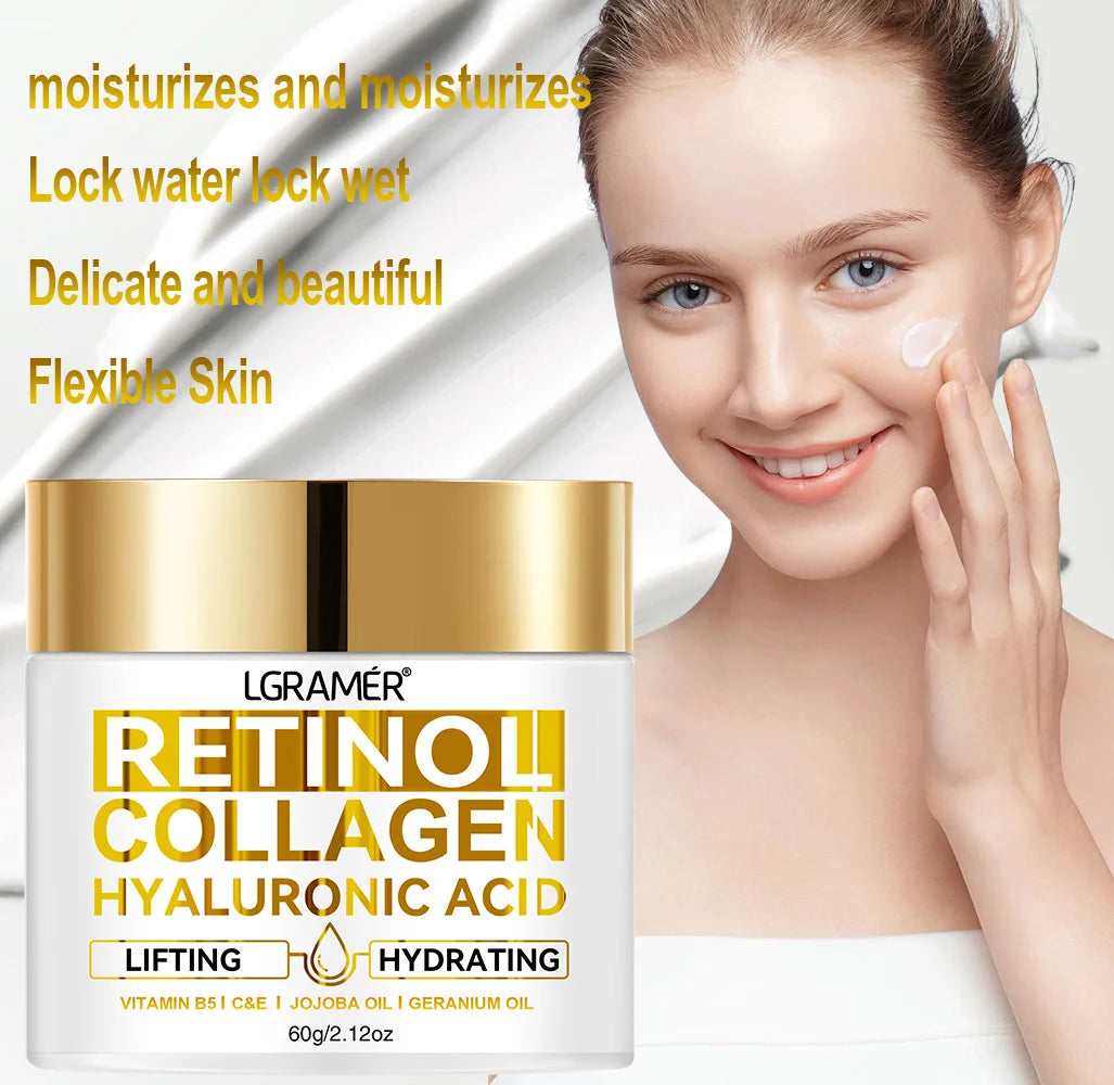 Retinol Anti Aging Face Cream Moisturizing Wrinkle Remover Collagen Hyaluronic Acid Creams Skin Care Cosmetic 30&60ML Oasis Select
