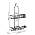 Bathroom rack Shower room hanger No punching faucet shower rod hanging basket Bathroom wall-mounted storage rack Oasis Select black