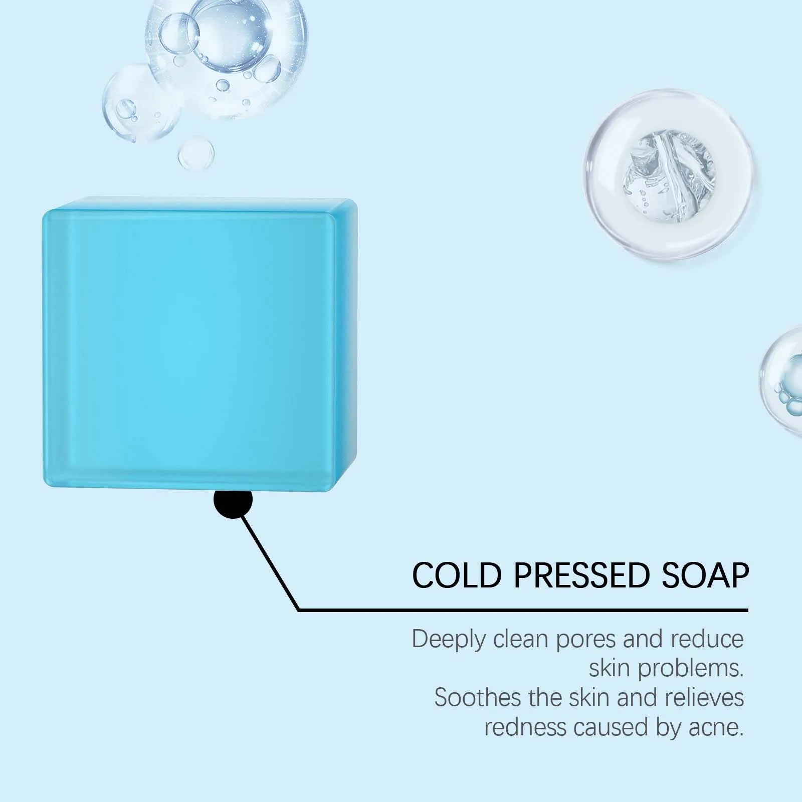 100G Face Cleaning Soap Bar Gentle Cleaning Dirts Oil Control Refreshing No Tight Improve Smoothness Acne Care Facial Soap Oasis Select
