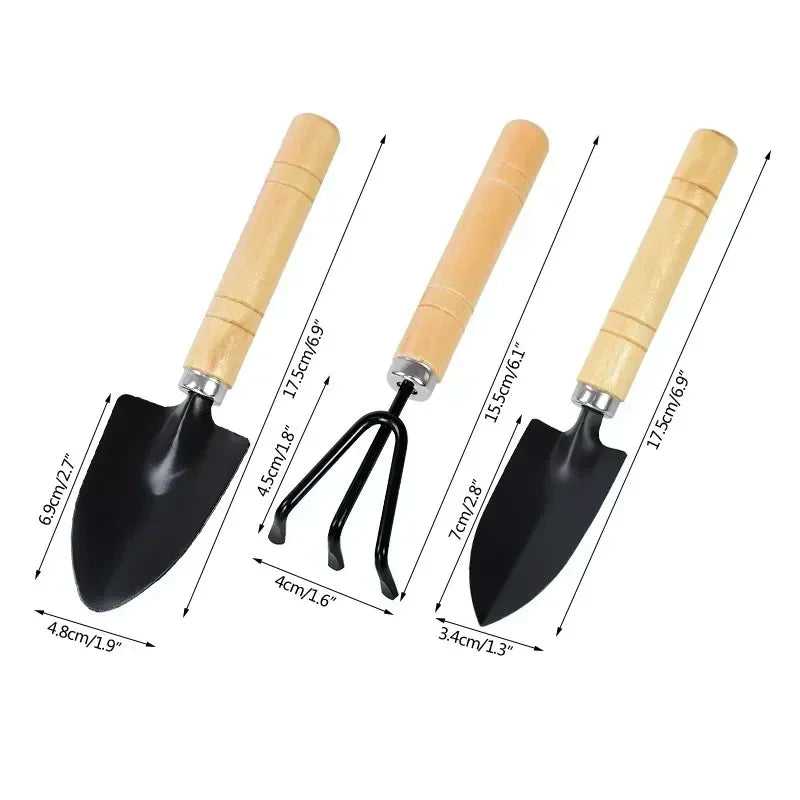 3 PCS Mini Garden Tool Set – Stainless Steel Indoor Kit for Succulents, Herbs & Potted Plants, Rust-Resistant & Compact Oasis Select 02