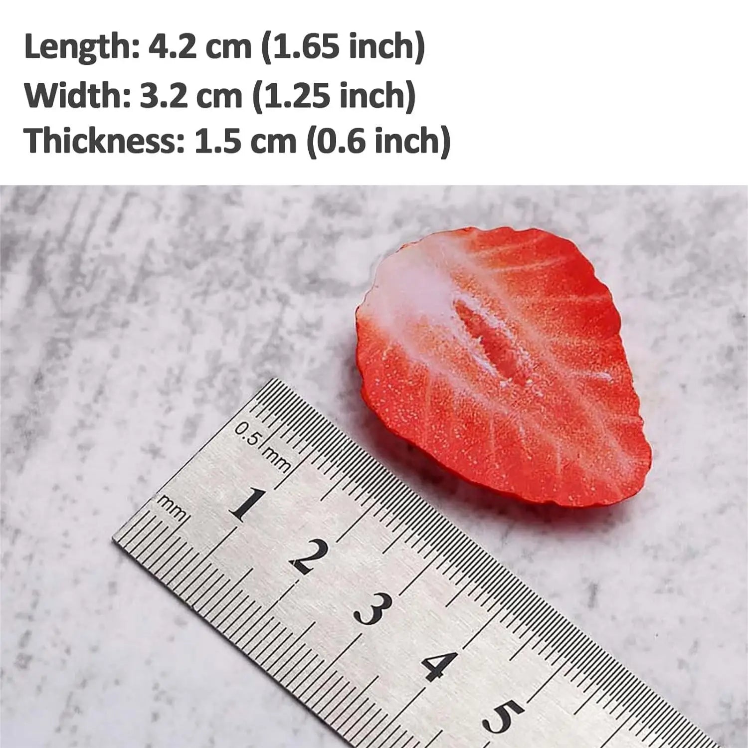 Artificial strawberry petals, fruit decorations, party, table and vase filling, photography props (10 petals) Oasis Select
