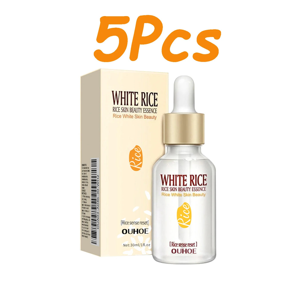 Rice Face Serum – Brightening, Anti-Wrinkle & Pore Minimizing Brightening Face Serum Oasis Select 5 x 30ml Boxed