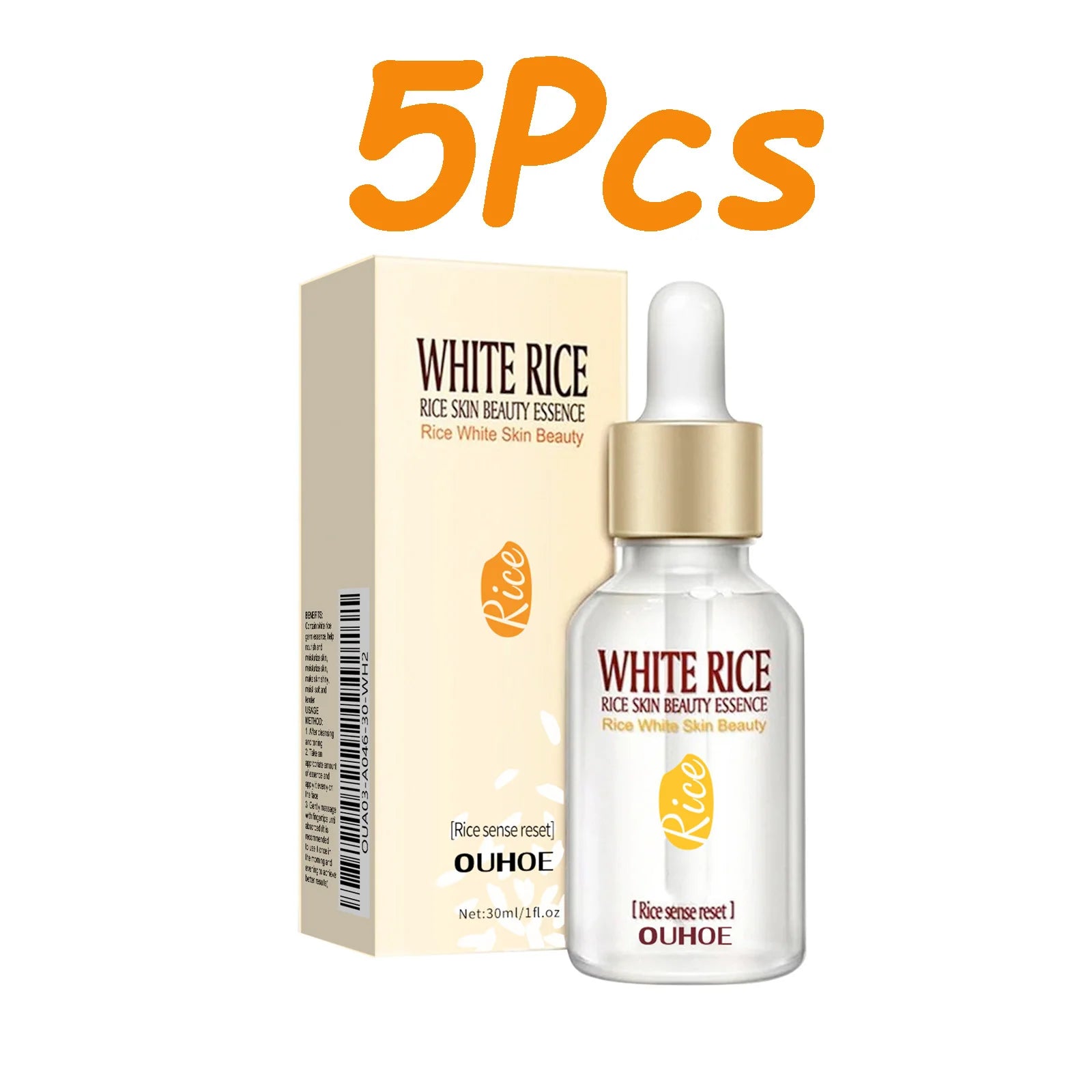 Rice Face Serum – Brightening, Anti-Wrinkle & Pore Minimizing Brightening Face Serum Oasis Select 5 x 30ml Boxed