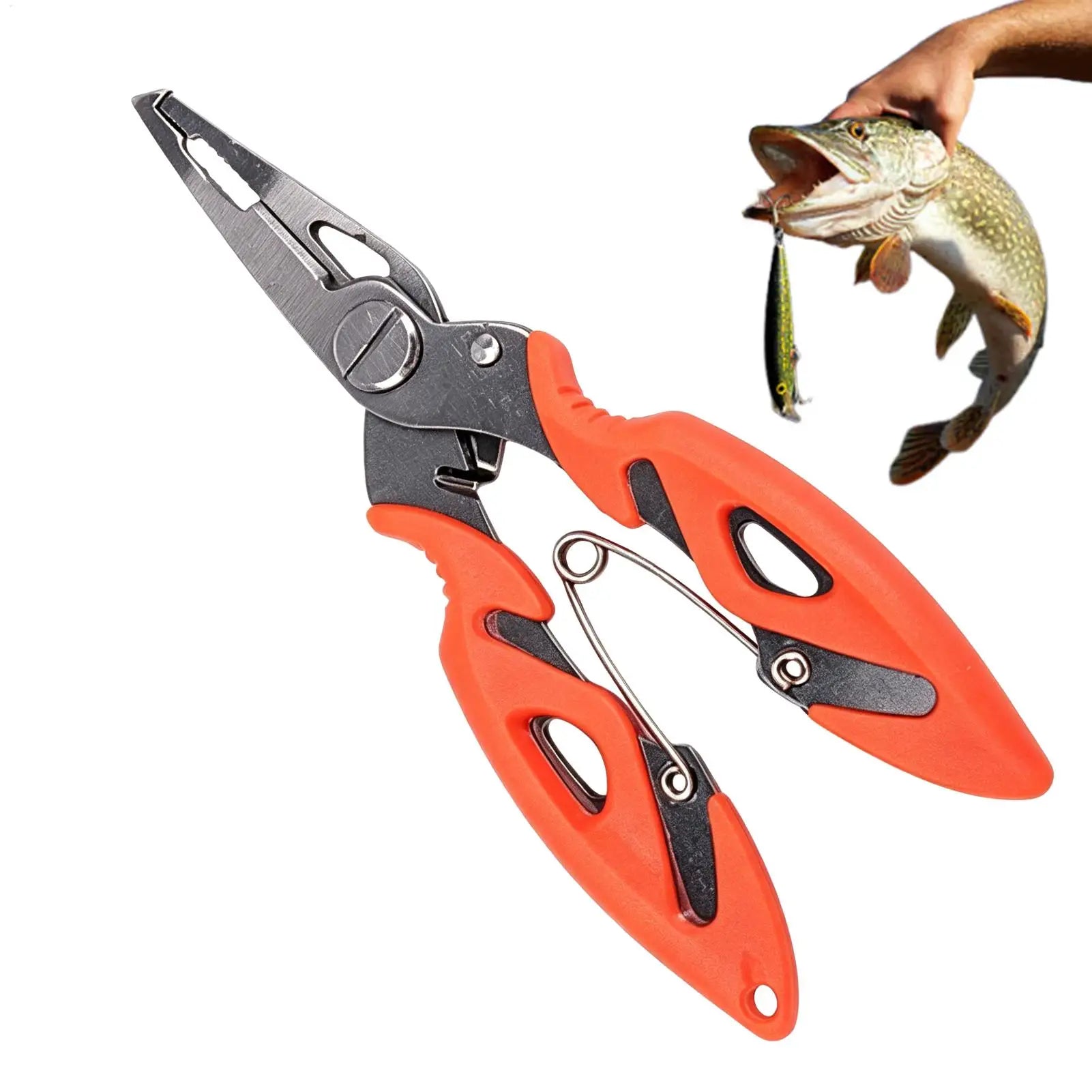 Pliers for Fishing Bent Nose Angling Lure Remover Fishing Lure Pliers Stainless steel curved-nose fishing pliers lure pliers Oasis Select