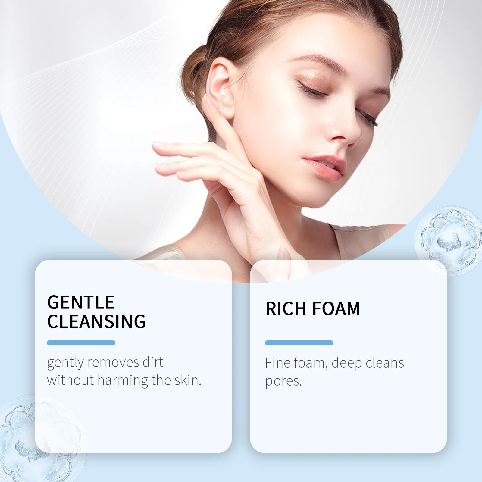 Collagen Facial Cleanser Mousse Deep Cleansing Skincare Controls Oil Moisturizing Firming Face Wash Foam Cleanser Skin Care Oasis Select