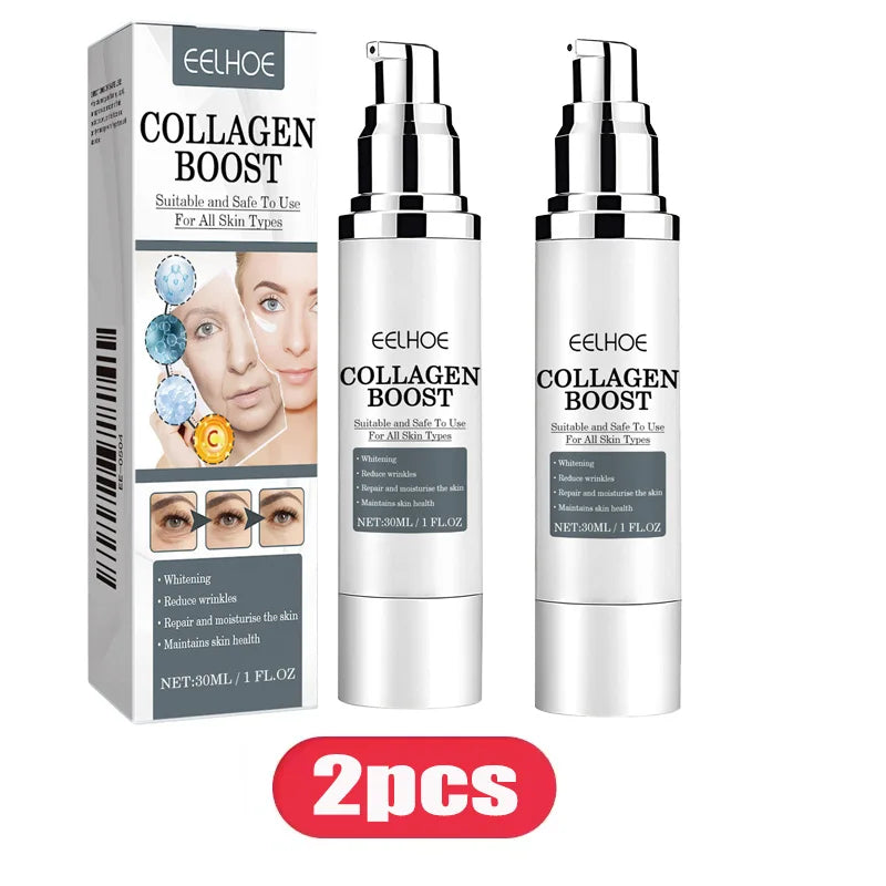 EELHOE Collagen Booster Face Cream Moisturizing Firming Skin Care for Women Reduces Wrinkles Fine Lines Hyaluronic Acid Skincare Oasis Select 2pcs