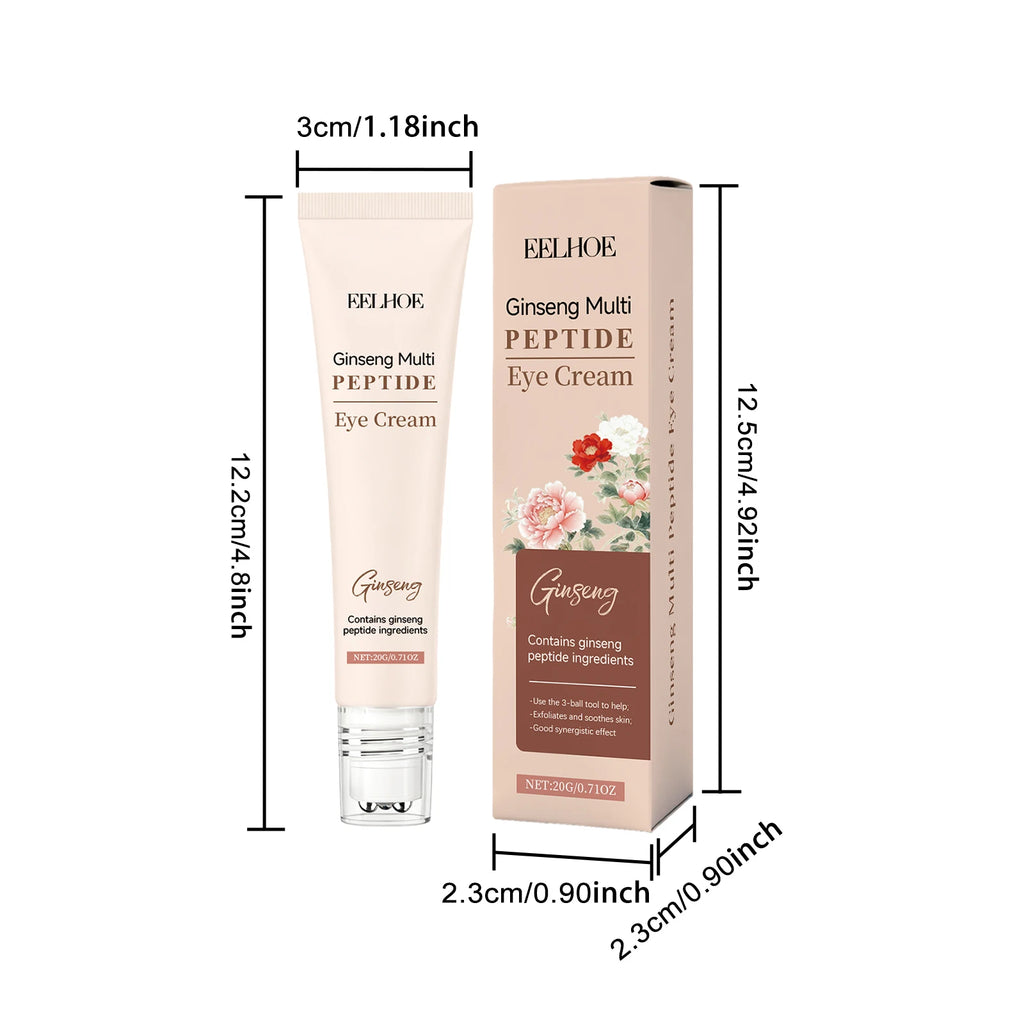 Eelhoe Ginseng Roller Eye Cream – Anti-Aging Dark Circles Roller Eye Cream Oasis Select 20g Boxed