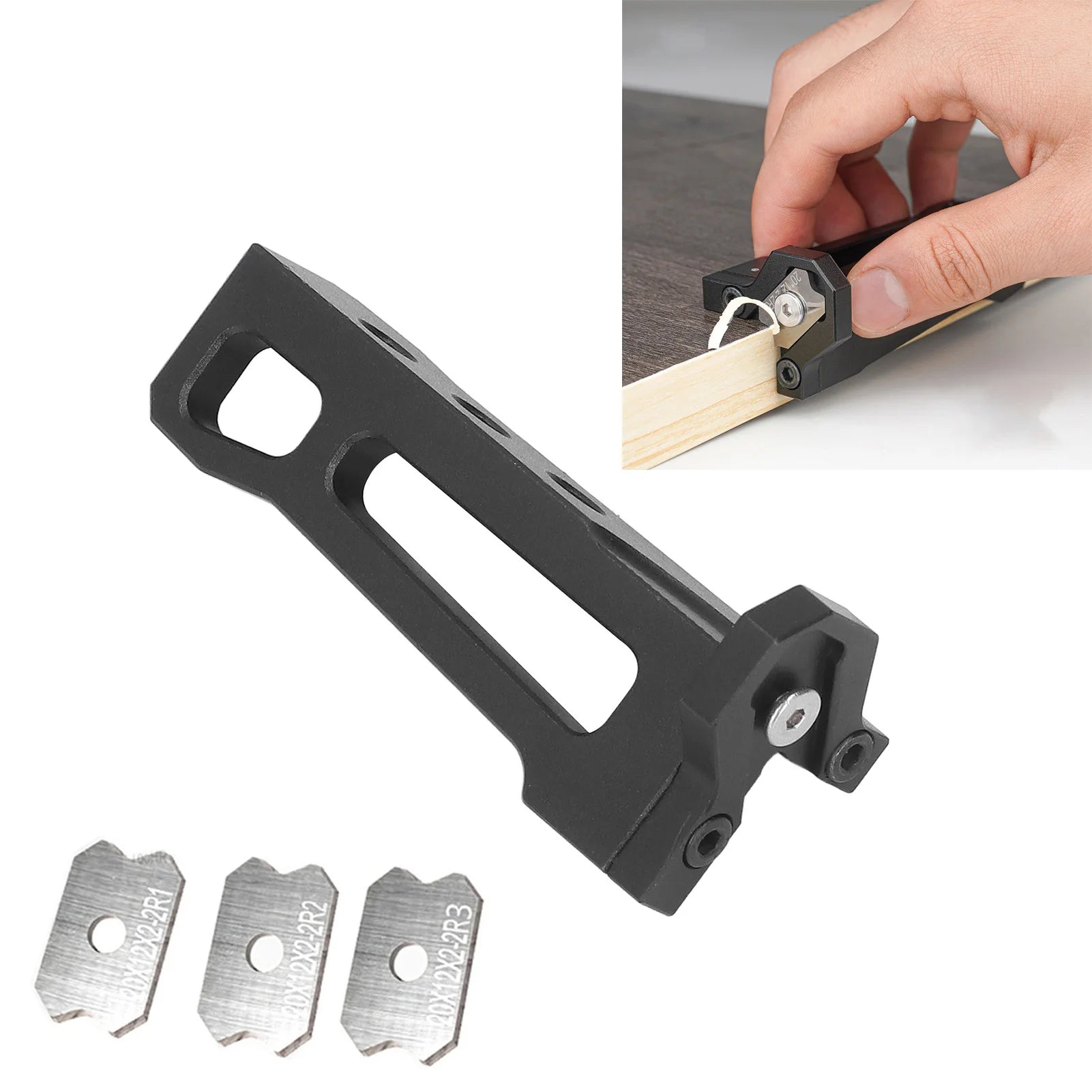 Woodworking Trimmer Woodworking Trimmer Aluminum Alloy Manual Wood Planer Arc Woodworking Scraper with 3 Blades Oasis Select