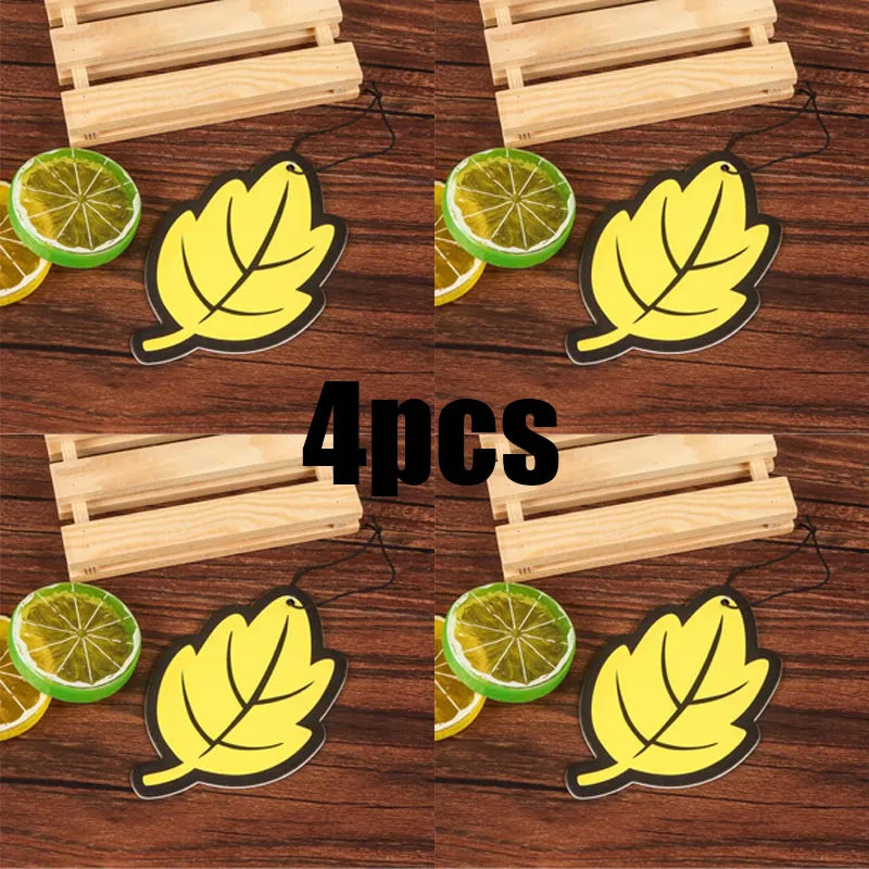 1 2 3 Car Air Freshener Natural Scented Tea Paper Auto Hanging