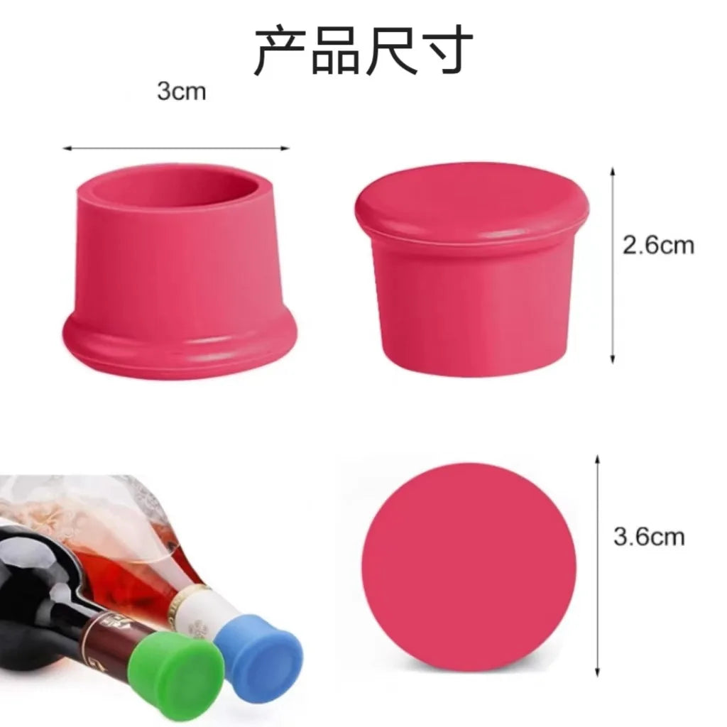 Food - Grade Silicone Wine Bottle Stopper: Universal Round Seal for Wine, Beer & Glass Bottles, Soft & Leak - Proof Oasis Select