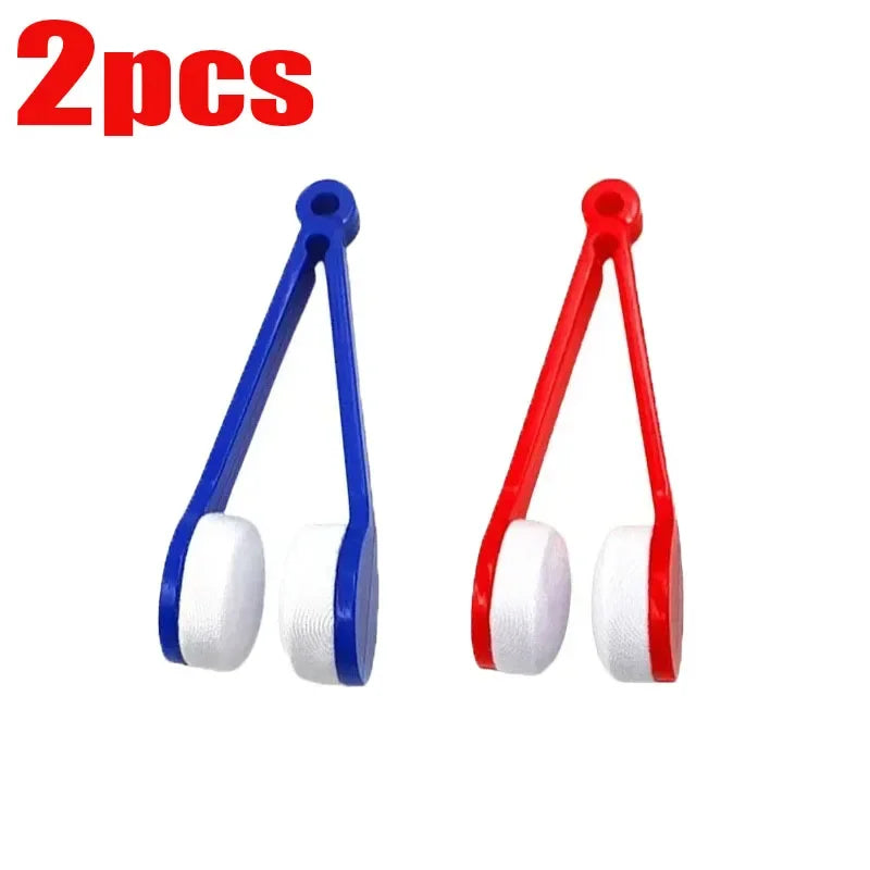 1 2 Portable Mini Glasses Cleaning Brush Multifunctional Microfiber