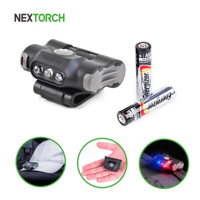 Novelties Lamp Night Lights Led Warning Lamp Police Inspection Chest Clip Blue-Red Flash Portable Shoulder Light Oasis Select