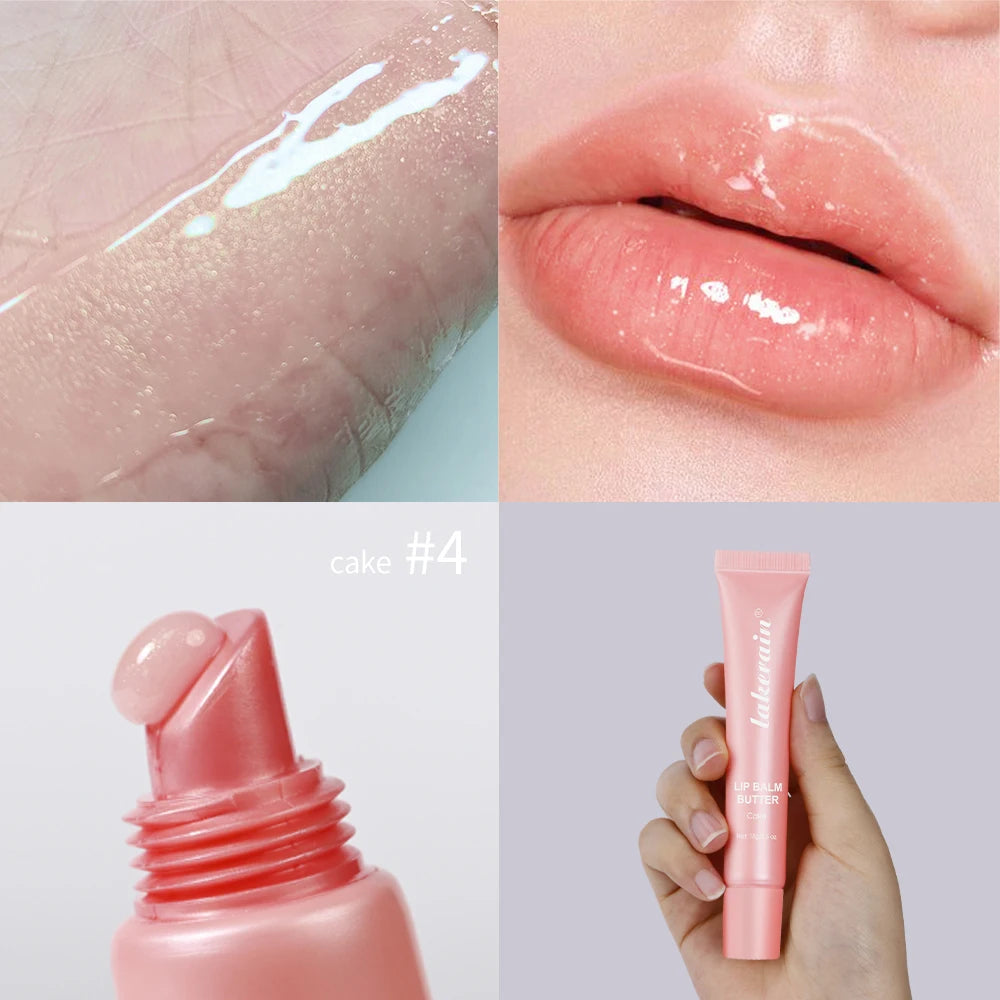 Hydrating Lip Balm Moisturizing Mirror Lip Gloss Lip Vanilla Mint Iced Coffee Cake Smell Non-greasy Transparent Lip Oil Makeup Oasis Select