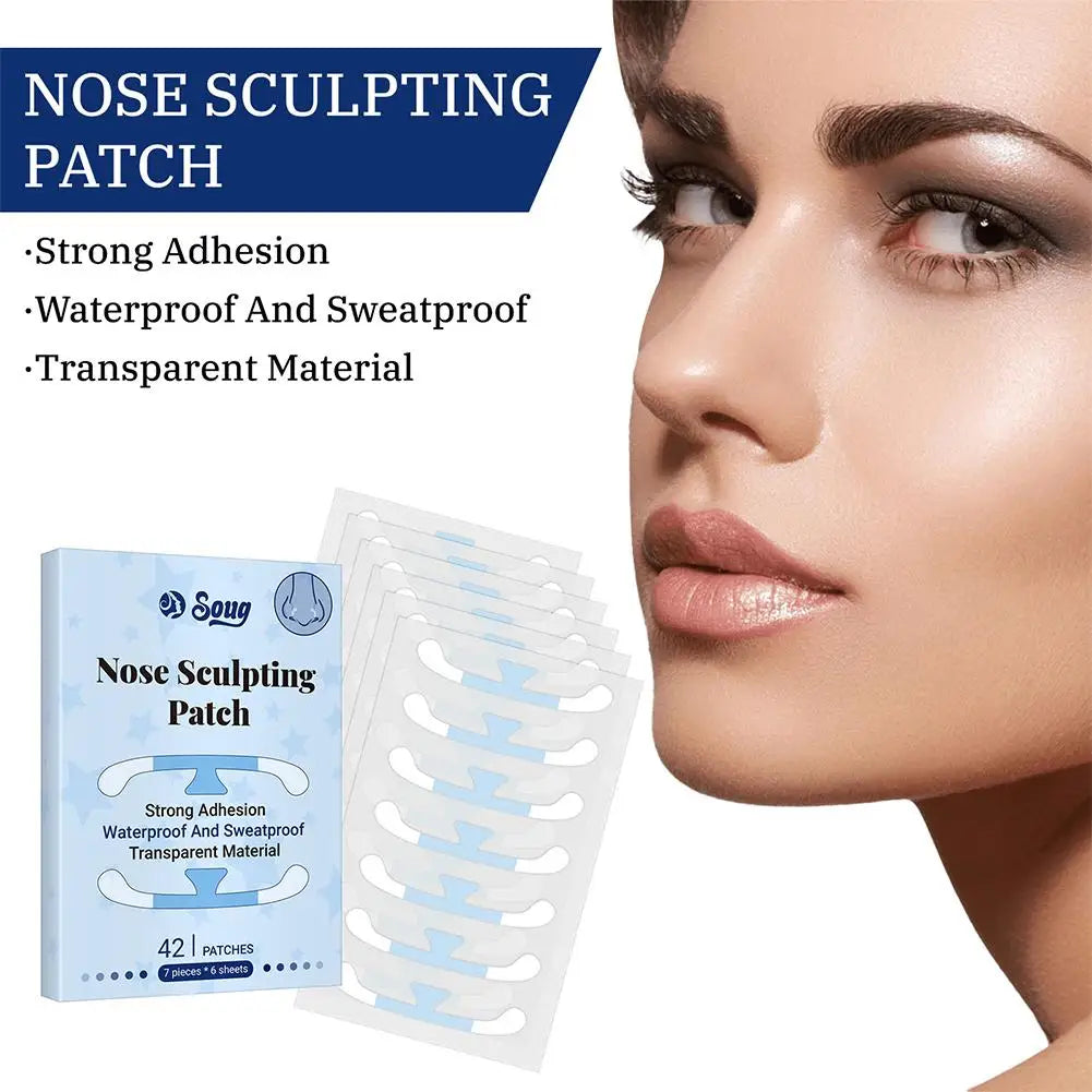 42PCs Shrinking Nose Wing Stickers Invisible Nose Shrink Patch For Cosplay Special Nose Shrink Beauty Strips Nose Shaper Lifting Oasis Select