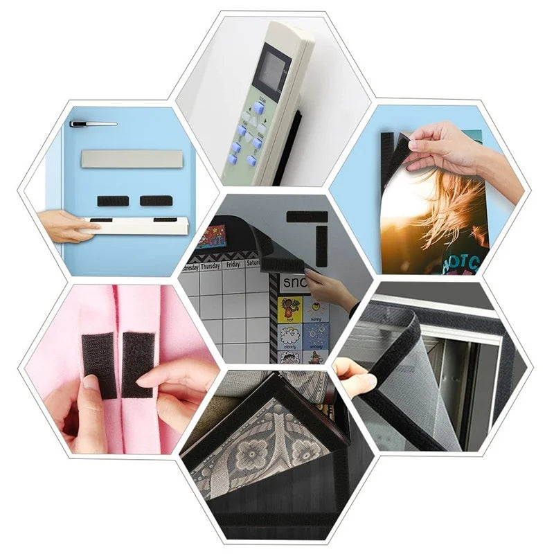 Self-Adhesive Fastener Tape Extra Strong Home Carpet Fixing Sticker Auto Adhesive Fixing Double Side Hook-and-loop Fastener Oasis Select