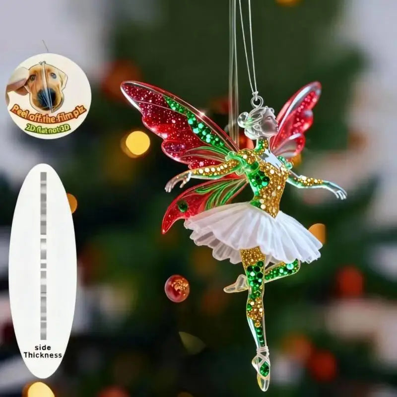 Sparkling Ballerina Acrylic Pendant | Car & Christmas Ornament