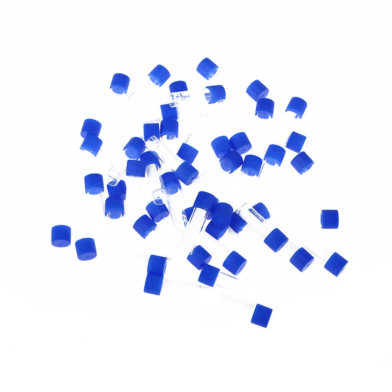 50Pcs 1.8ml(2ml) Plastic Graduated Cryovial Plastic Test Tube Freezing Tube Sample Cold Storage Tubes With Screw Cap Oasis Select