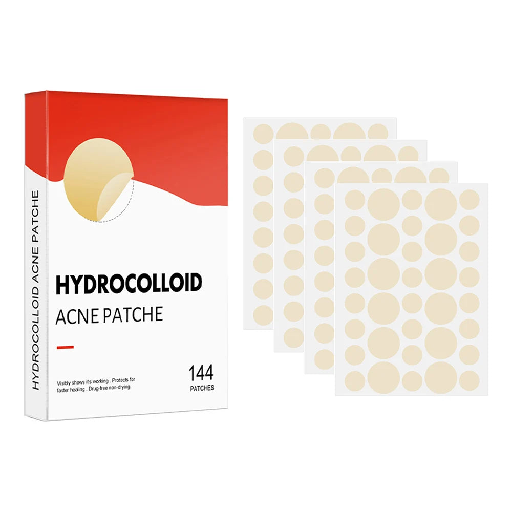 144pcs/set Face Skin Care Acne Pimple Patch 2 Sizes Invisible Professional Healing Absorbing Spot Sticker Covering for Men Women Oasis Select 144pcs-box