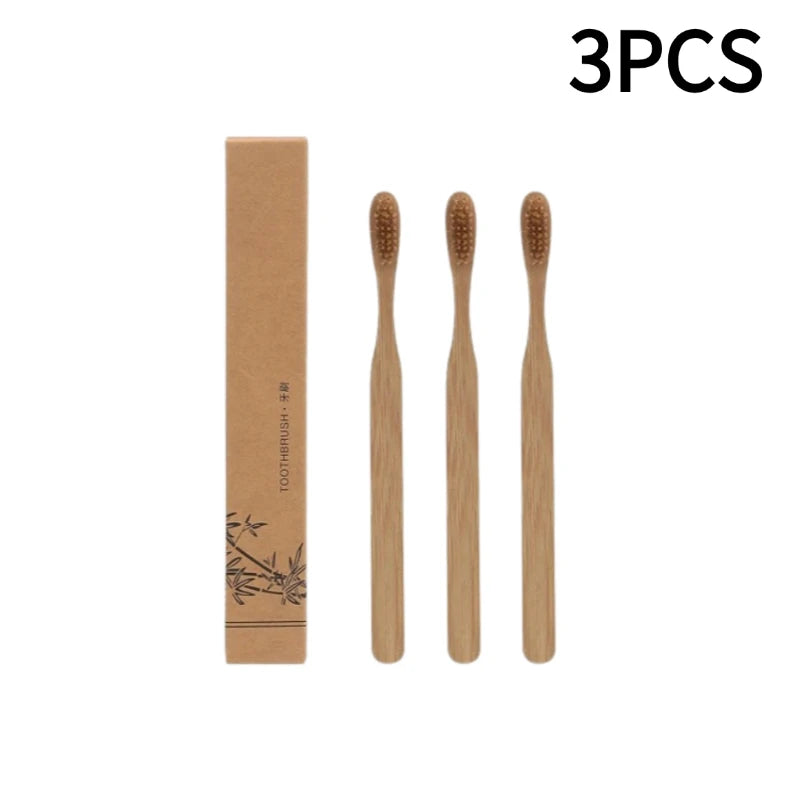 Bamboo Toothbrush Set – Soft Bristles, Travel & Eco-Friendly