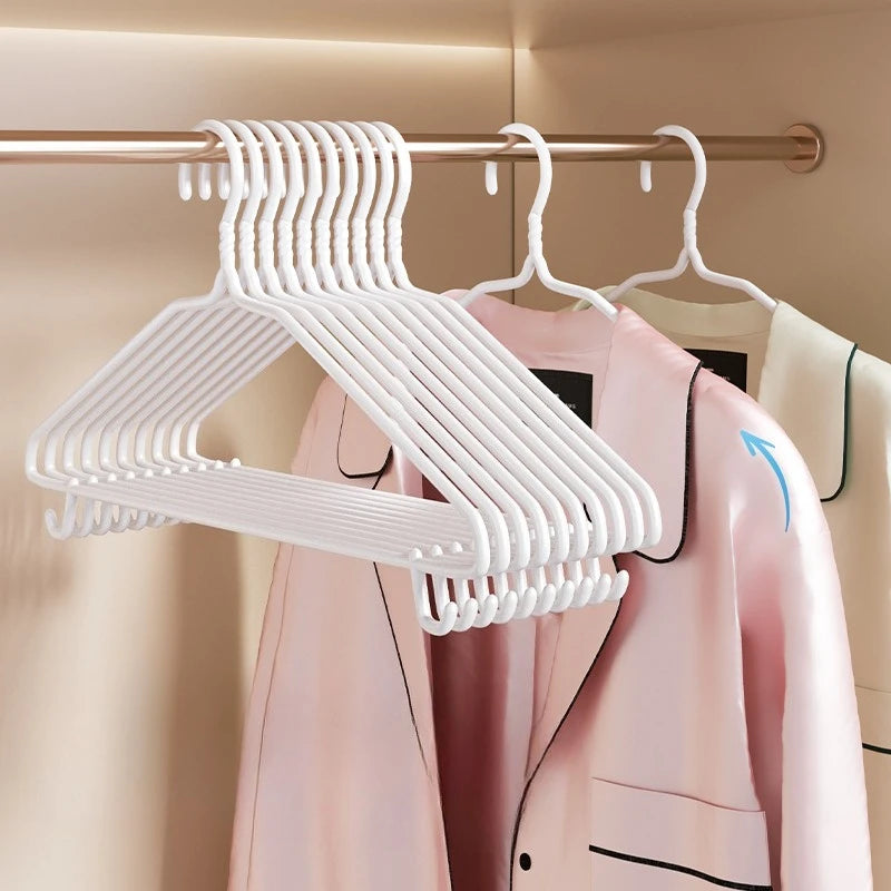 10Pcs Plastic Suit Coat Hangers Heavy Duty Clothes Hangers Shirt Jacket Hanger with Round Notches for Dress Closet Hangers Oasis Select 10pcs