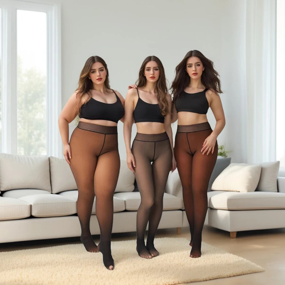 Women's Fleece Lined Thermal Leggings – Warm Winter Tights