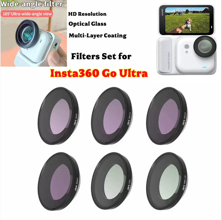 Insta360 GO Ultra Lens Filters – UV CPL ND Star Optical Glass