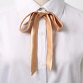 Korean Small Tie Bowtie College Style School Uniform Shirt Accessories Men's Women's Long Section Streamers Collars Flowers Oasis Select Champagne