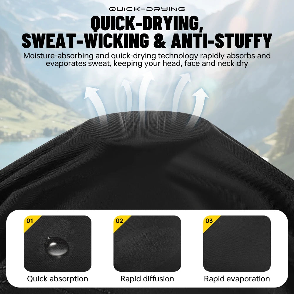X-TIGER Summer Balaclava Mask Breathable Absorb Sweat Face Mask for Hiking Fishing UV Protection MTB Road Cycling Face Mask Oasis Select