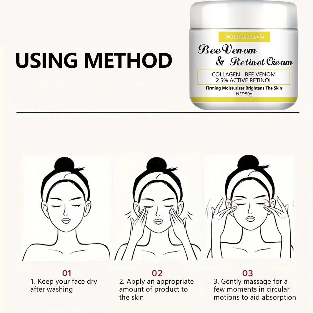 Bee Venom Retinol Cream – Honey Moisturizer for All Skin Types Moisturizing Face Cream Oasis Select