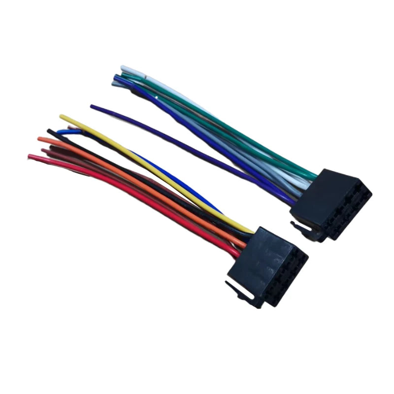 Universal Adapters Wire Harness Adapter Universal Female ISO Wiring Harness Car Radio Adaptor Connector Wire Plug Kit Oasis Select Black